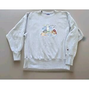 Champion Gray Sweatshirt with Nautical Design